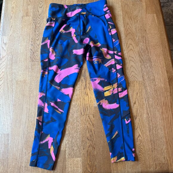 New Balance Printed 7/8 Running Tights Blue Camo - Picture 4 of 12
